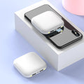 Mini 20000 mAh power bank with LED flashlight in compact 82x82x27 mm plastic casing
