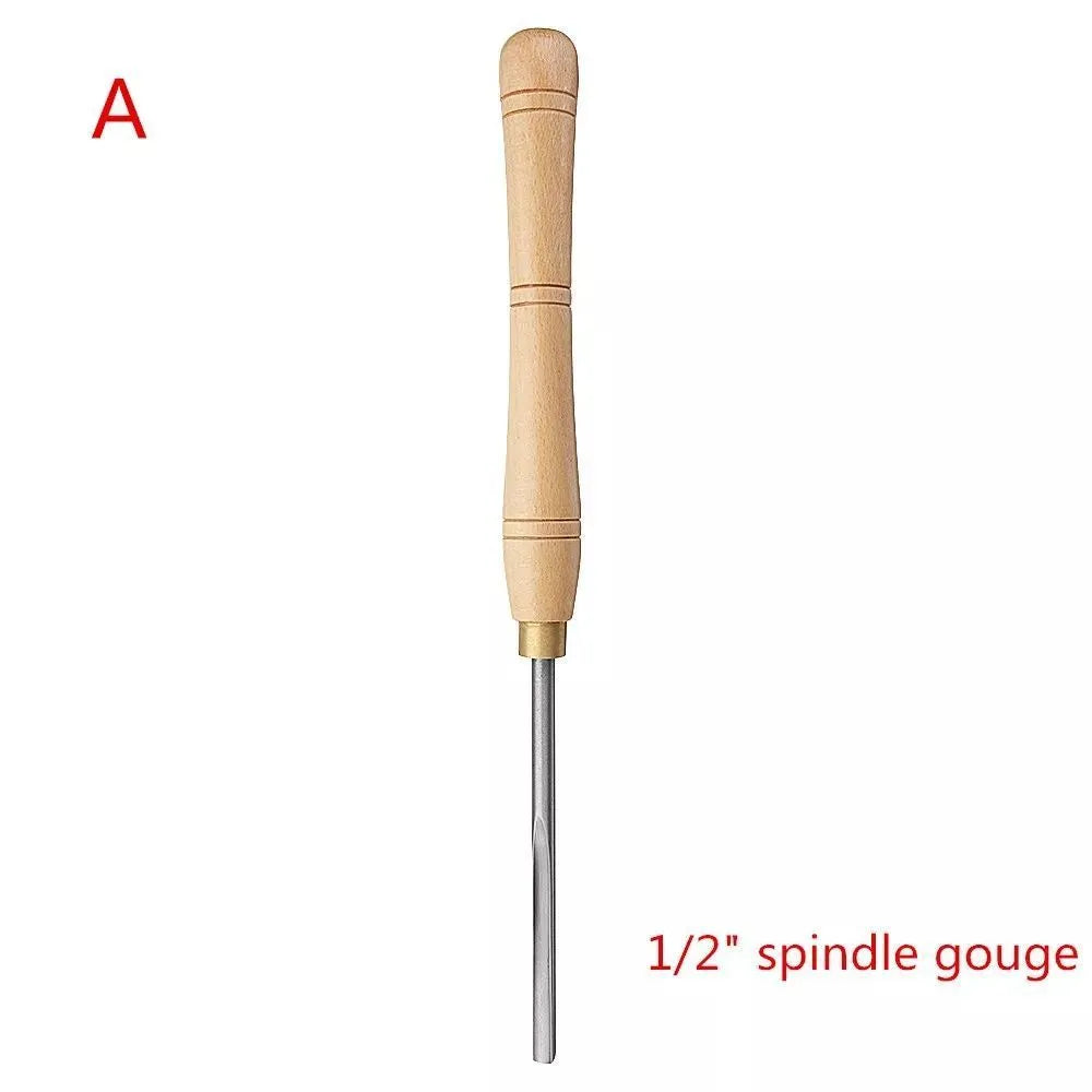 High-end 8-piece wooden box containing chrome vanadium steel woodturning tools