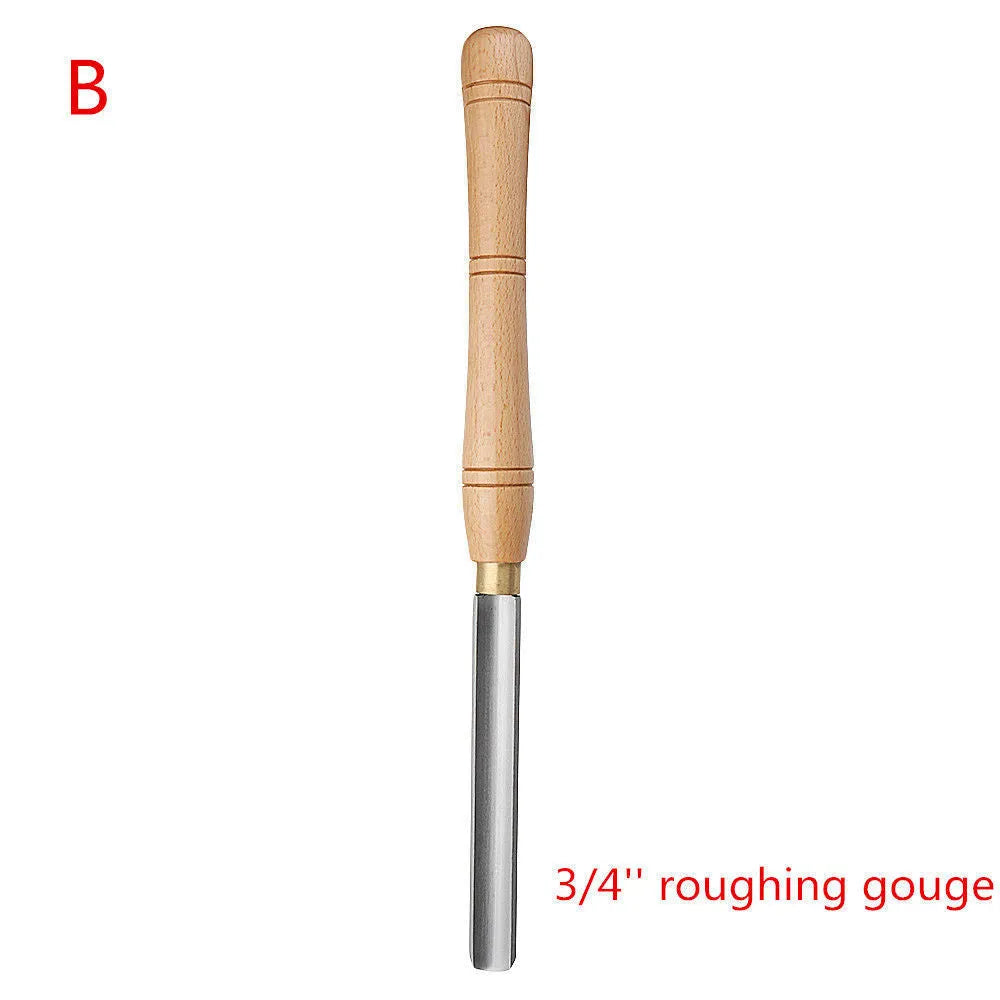 High-end 8-piece wooden box containing chrome vanadium steel woodturning tools