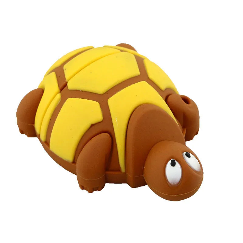 Creative cartoon turtle USB flash drive in green colour with capacity options from 4GB to 64GB