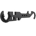 Black all-steel dual-purpose combination wrench for AR15 M4 firearm maintenance.