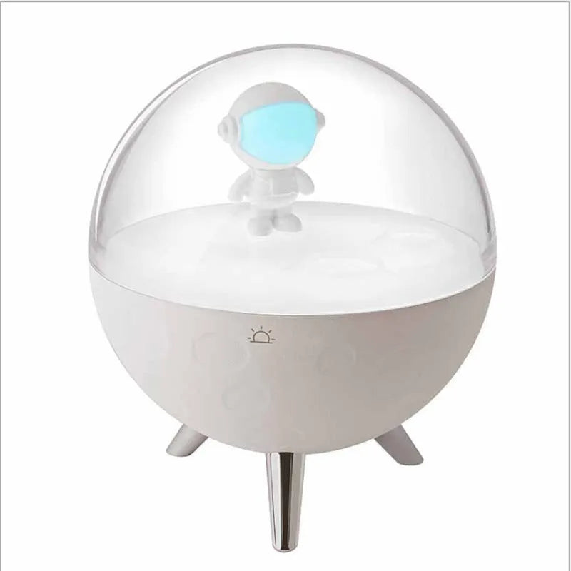 USB cartoon night light with plastic shade in modern simple design showing button switch and LED illumination