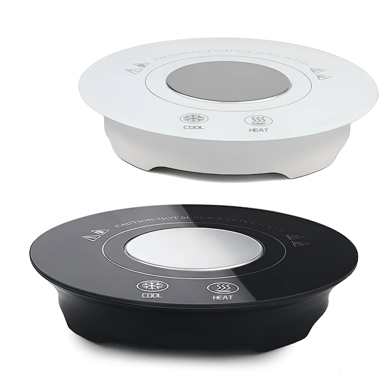 USB hot and cold drink coaster with semiconductor cooling technology in black or white