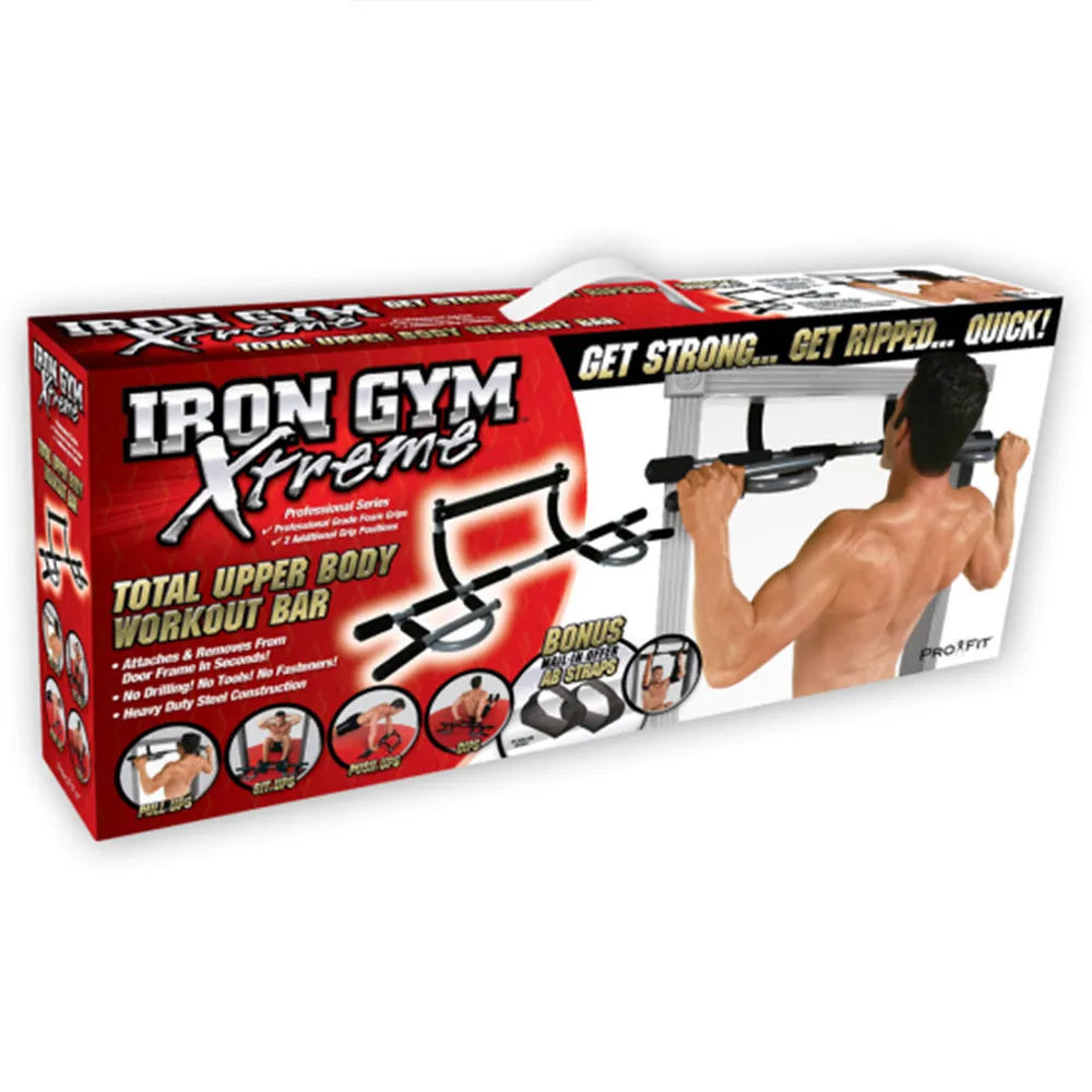 Black steel wall-mounted pull-up bar for indoor home fitness training