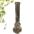Pure colour glass American style vase with geometric shape and ornament decoration on table