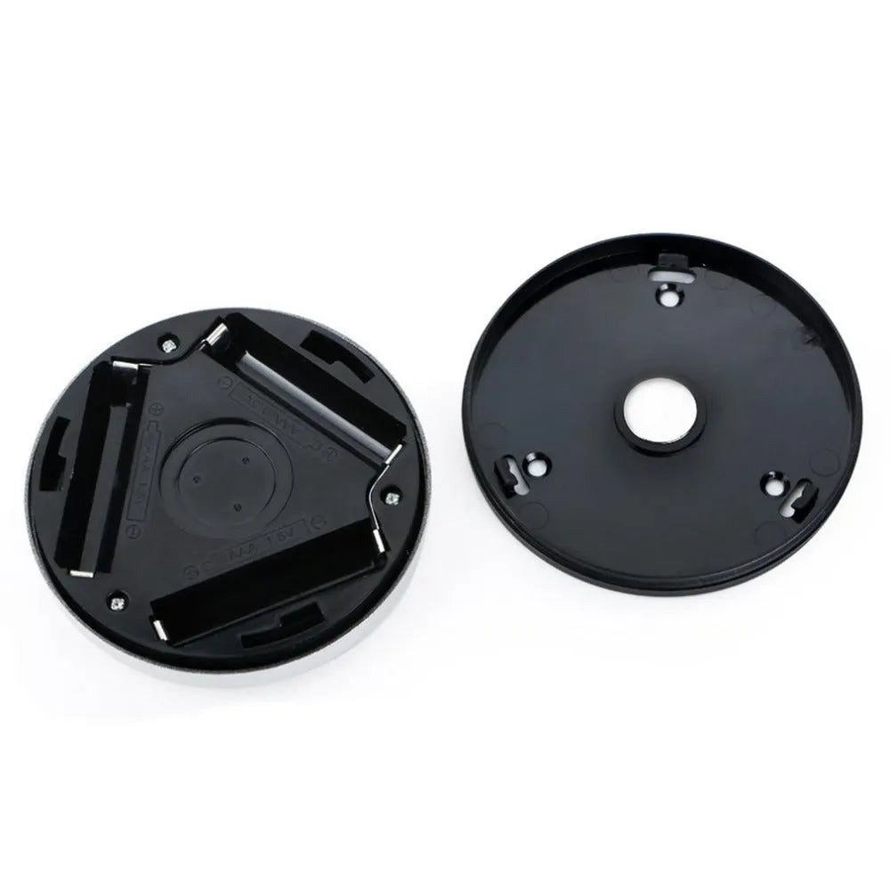 Silver battery-powered wireless motion sensor night light with a square PC plastic lampshade.