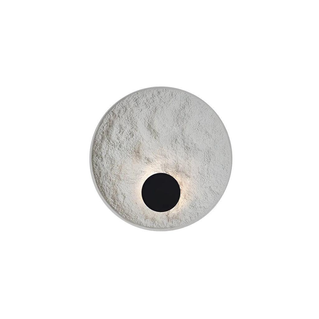 White iron wall lamp with modern digital shape in two size options for bedside lighting