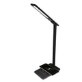 Wireless charging desk lamp with touch controls in black or white colour options