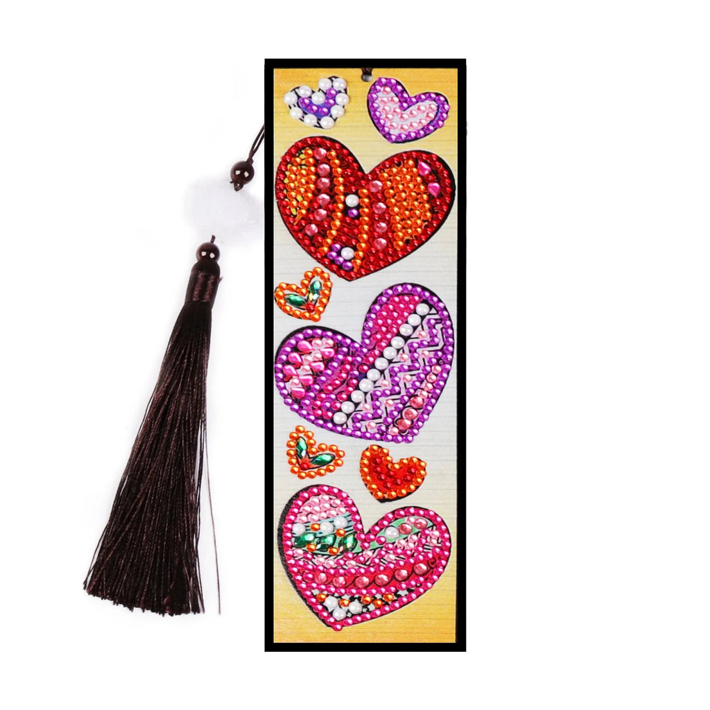 DIY diamond painting bookmark with mandala flower design using crystal 5D diamond dots on PVC material