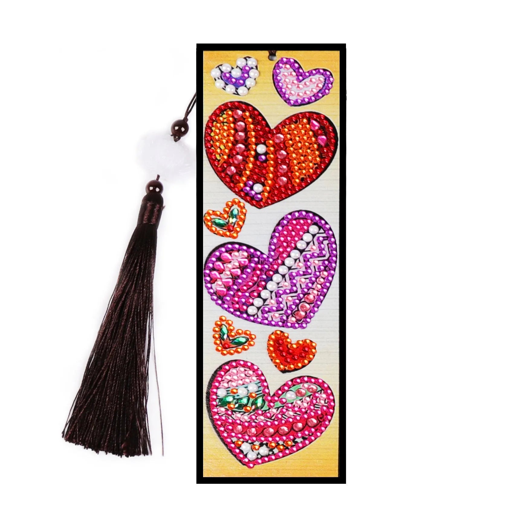 DIY diamond painting bookmark with mandala flower design using crystal 5D diamond dots on PVC material