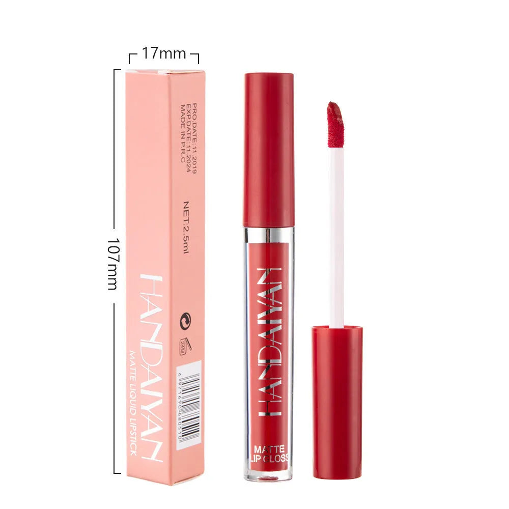 HANDAIYAN matte non-stick cup liquid lipstick in a tube, 2.5ml net content.