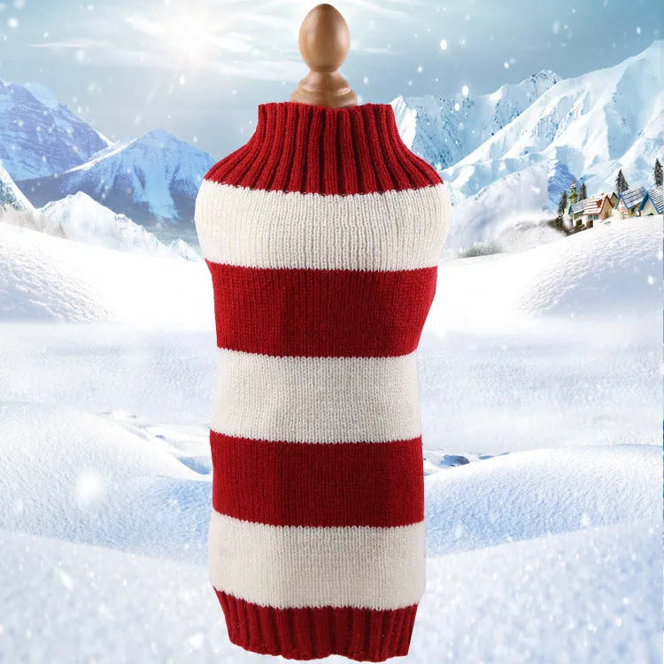 Cashmere twisted rope dog sweater in wool material showing twisted rope detailing and available colour options