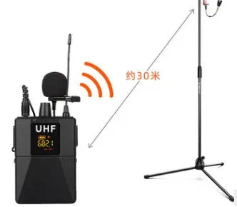 Black Little Bee X3 wireless lavalier lapel microphone with clip.