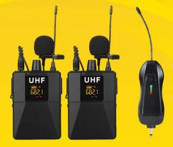 Black Little Bee X3 wireless lavalier lapel microphone with clip.
