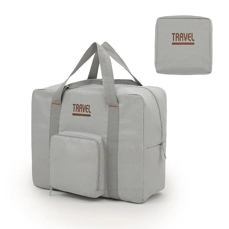 Cube travel storage bag in Oxford cloth with seal closure for clothing organisation