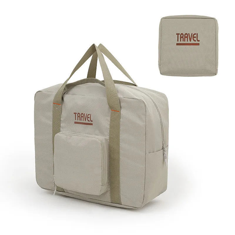 Cube travel storage bag in Oxford cloth with seal closure for clothing organisation
