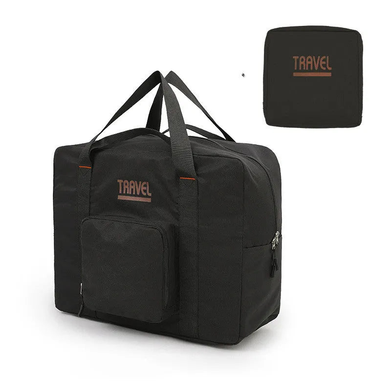 Cube travel storage bag in Oxford cloth with seal closure for clothing organisation