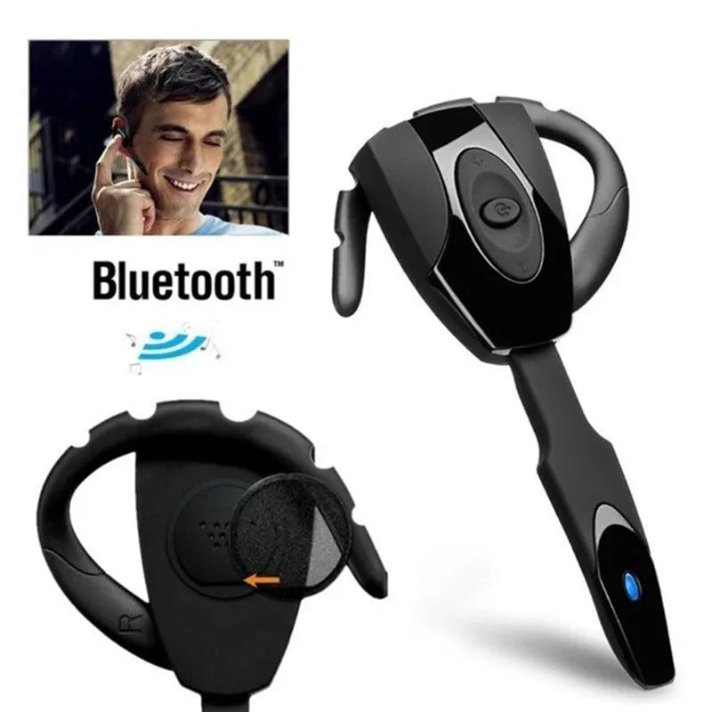 Single earpiece Bluetooth business headset in hanging-ear design with 10 metre wireless range