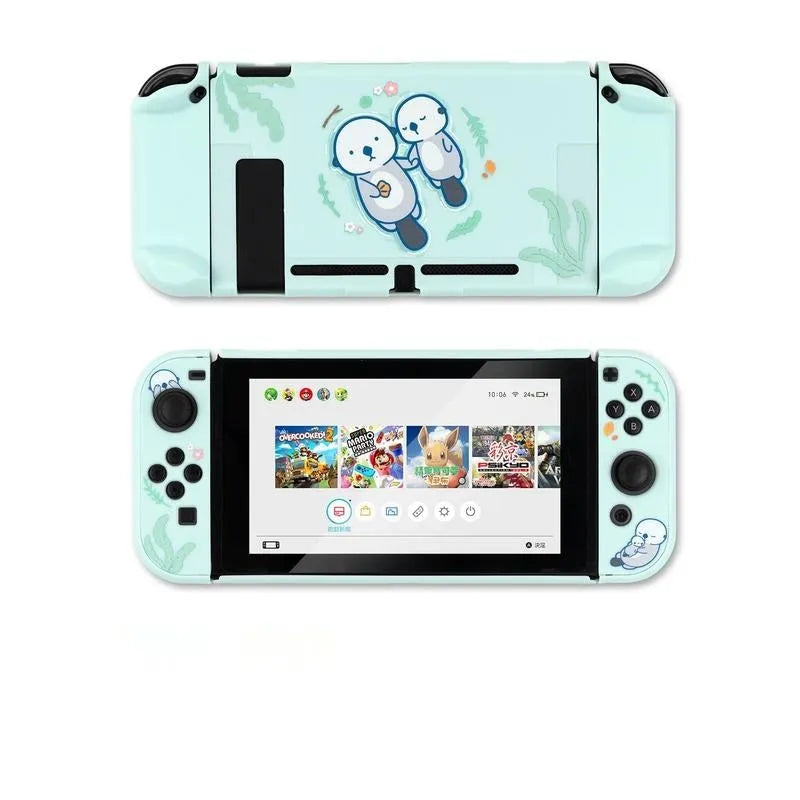 Nintendo Switch Lite protective case with hard PC shell and silicone back grip
