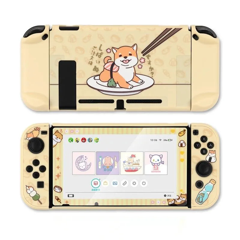 Nintendo Switch Lite protective case with hard PC shell and silicone back grip