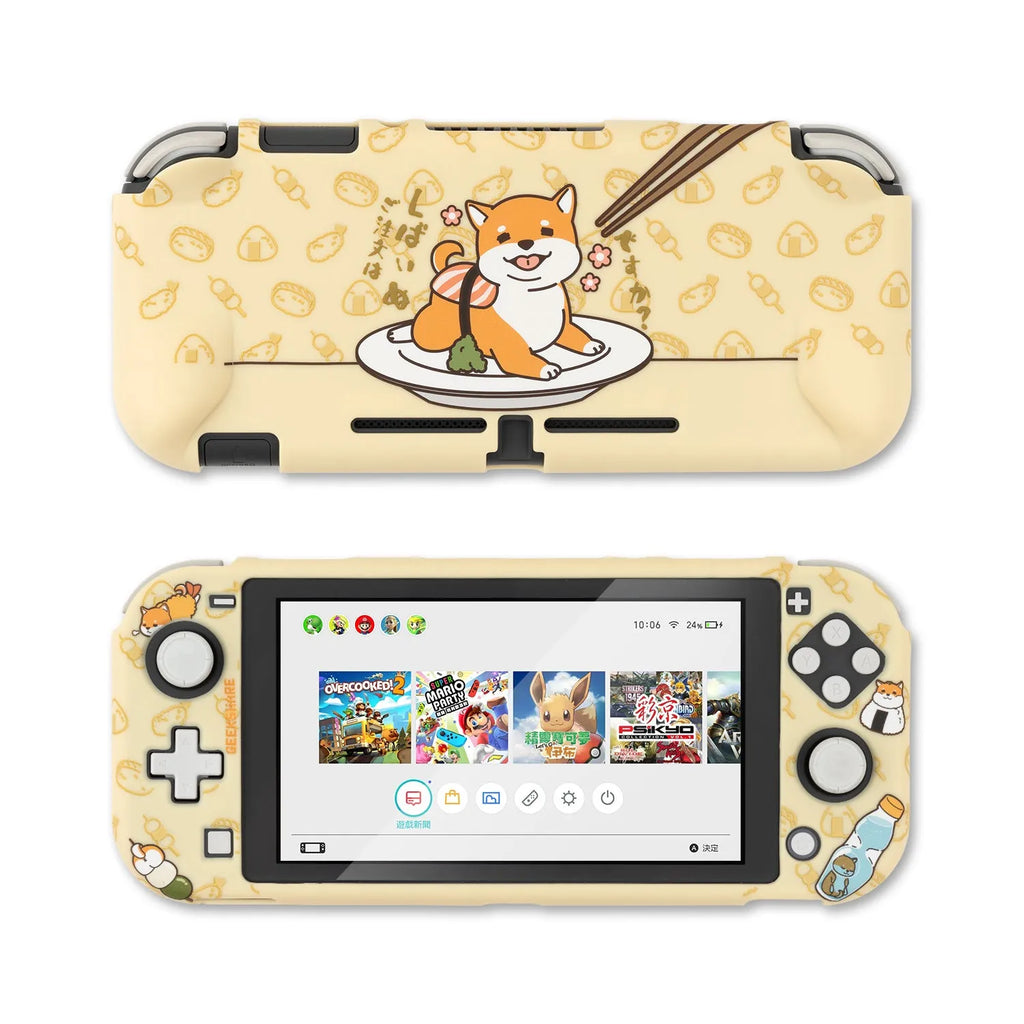 Nintendo Switch Lite protective case with hard PC shell and silicone back grip