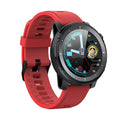 Android smart watch with round 1.3-inch screen and silicone strap showing IP68 waterproof rating