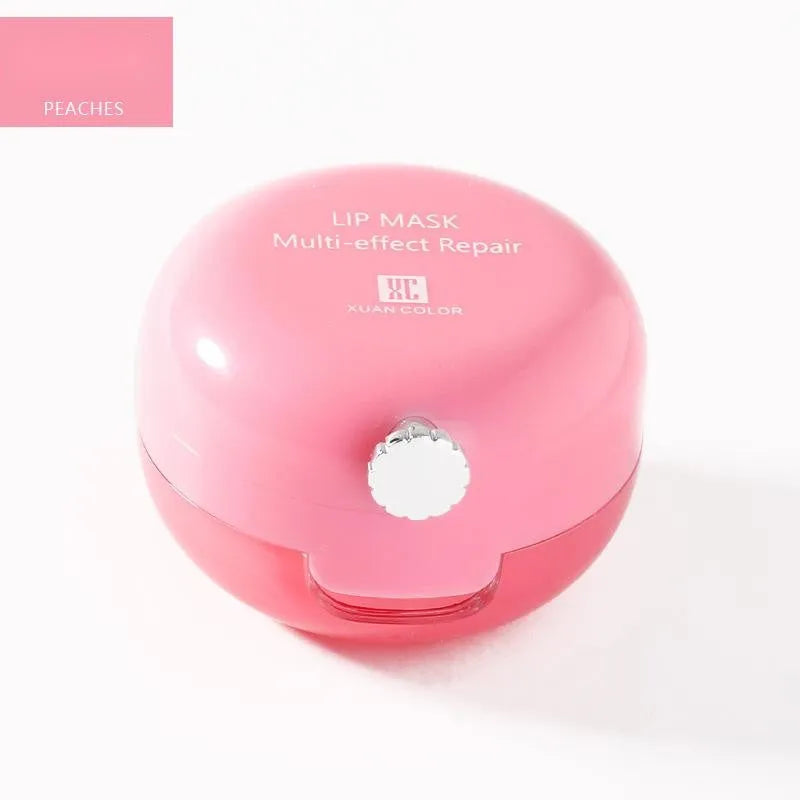 Lip sleeping mask pot with strawberry flavour, 13g, containing grape seed oil for moisturising