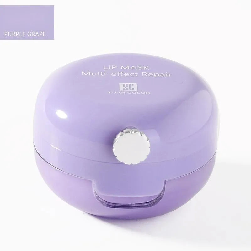 Lip sleeping mask pot with strawberry flavour, 13g, containing grape seed oil for moisturising
