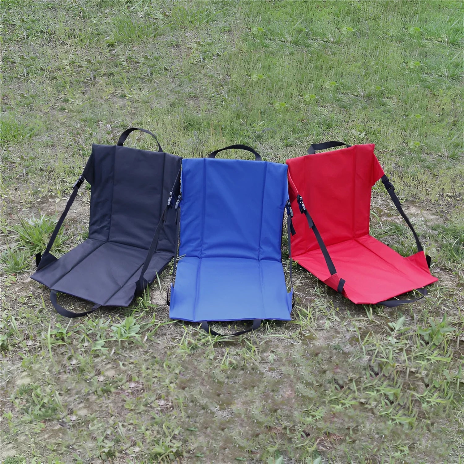 Portable folding chair cushion 41x40cm in 600D Oxford cloth and pearl cotton for outdoor camping