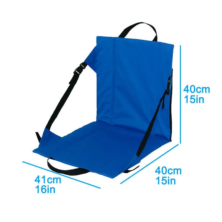Portable folding chair cushion 41x40cm in 600D Oxford cloth and pearl cotton for outdoor camping