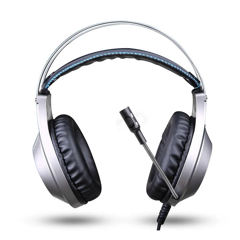 Black wired computer headset with USB plug and integrated microphone for desktop and notebook computers