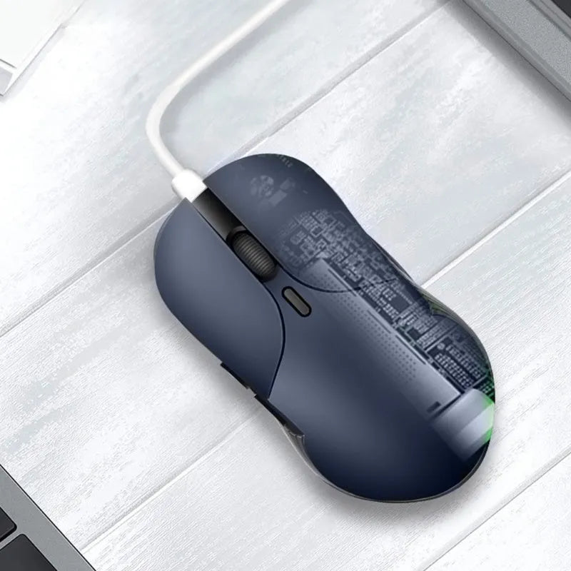Blue smart voice translation wireless mouse with voice control button