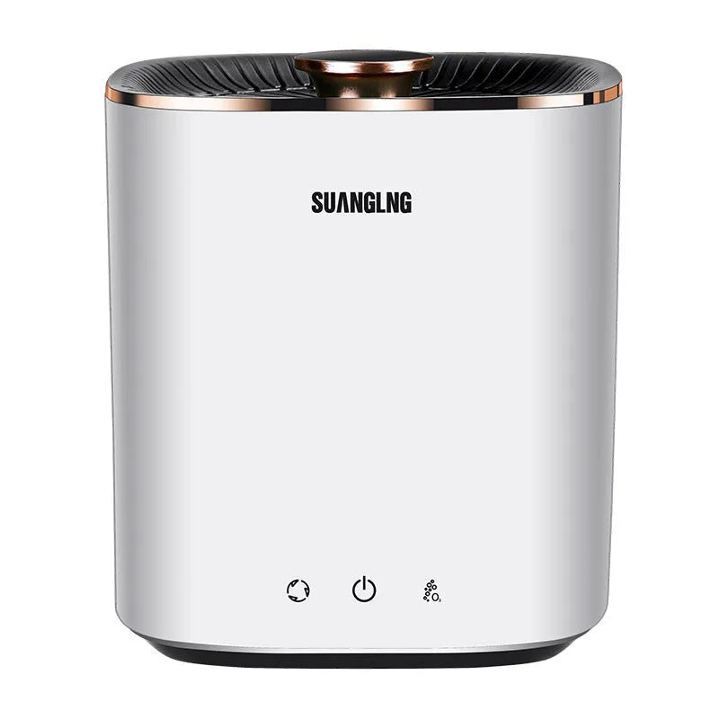Green or white mini portable washing machine for underwear and socks on a countertop.
