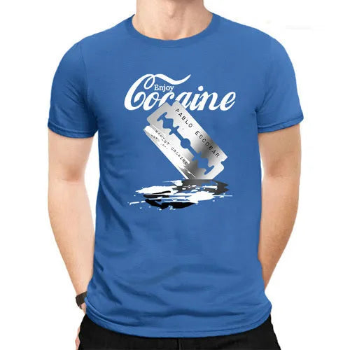 Men's super slim fit short sleeve T shirt with high collar in multiple colour options for casual wear