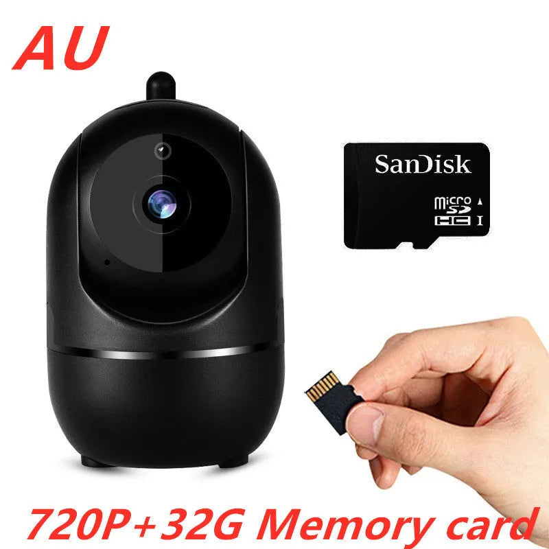 White HM321 wireless security camera with 1080P HD and night vision for indoor outdoor use