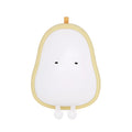 PEAR NIGHT LAMP warm yellow silicone rechargeable LED night light on bedside table, 122mm height