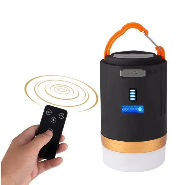 Black ABS remote control emergency camping light for outdoor use