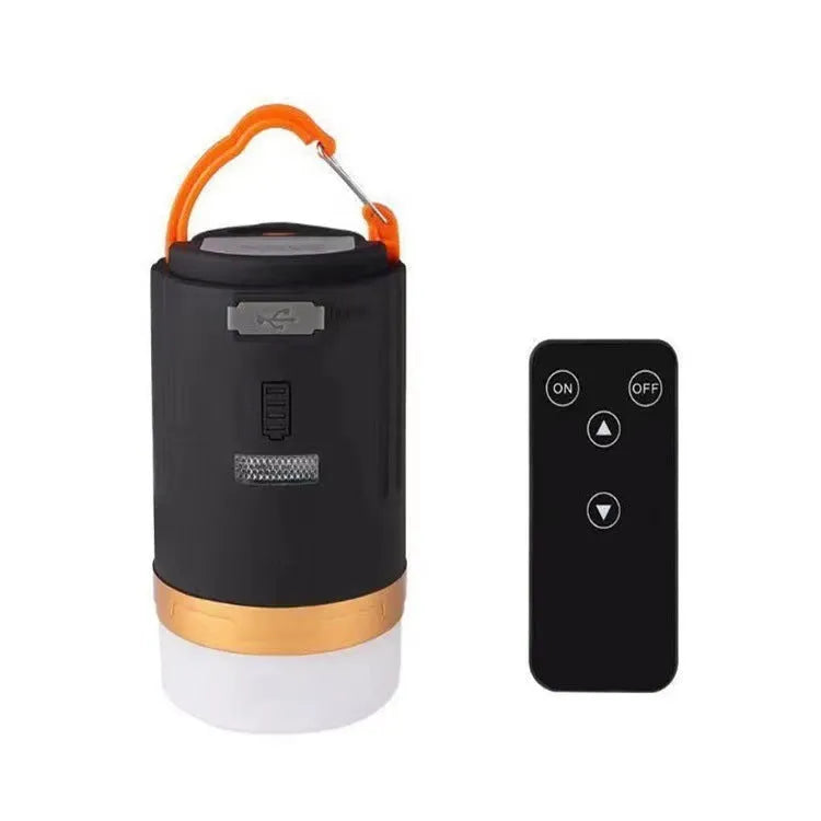 Black ABS remote control emergency camping light for outdoor use