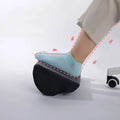 Black semi-circular foot rest pillow 40x20x10cm for office or home desk use