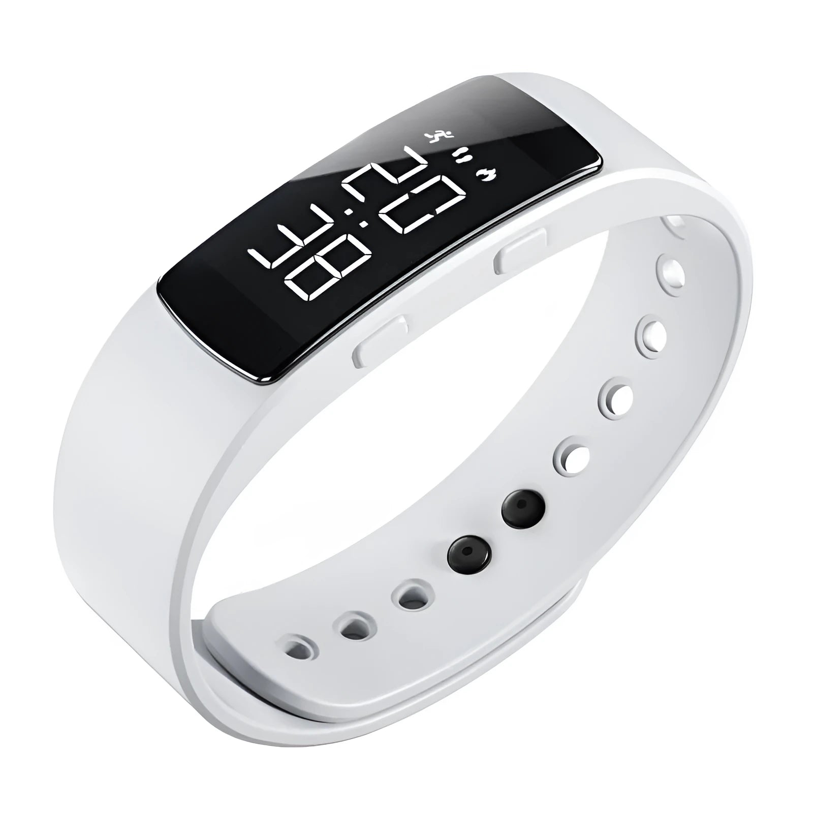 Couple sports electronic watch with LED display and silicone strap in pink colour option