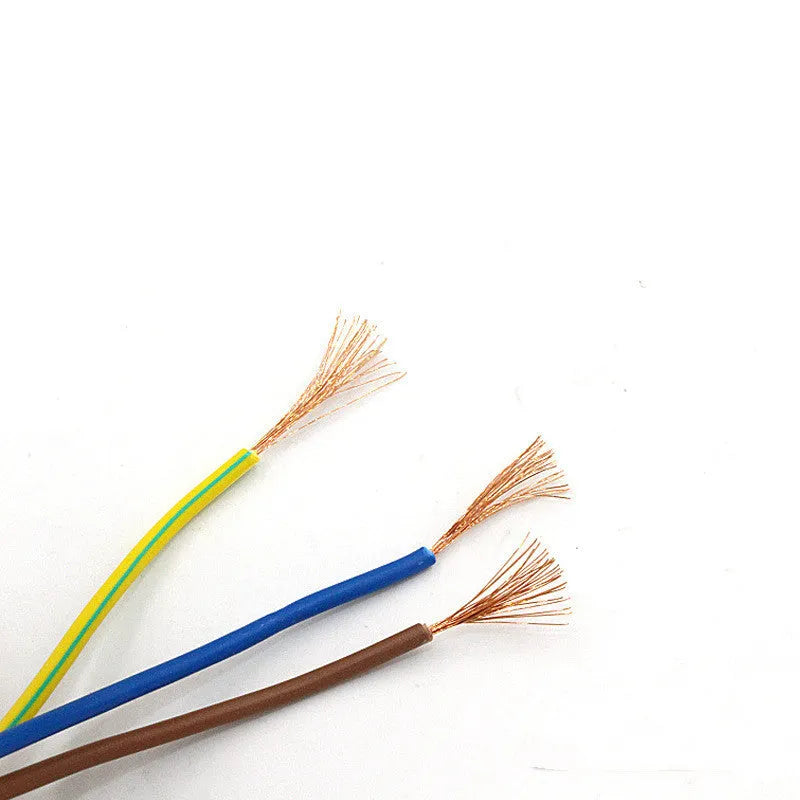 Black American standard power cord with three-pin plug and 1.2 metre PVC-sheathed cable