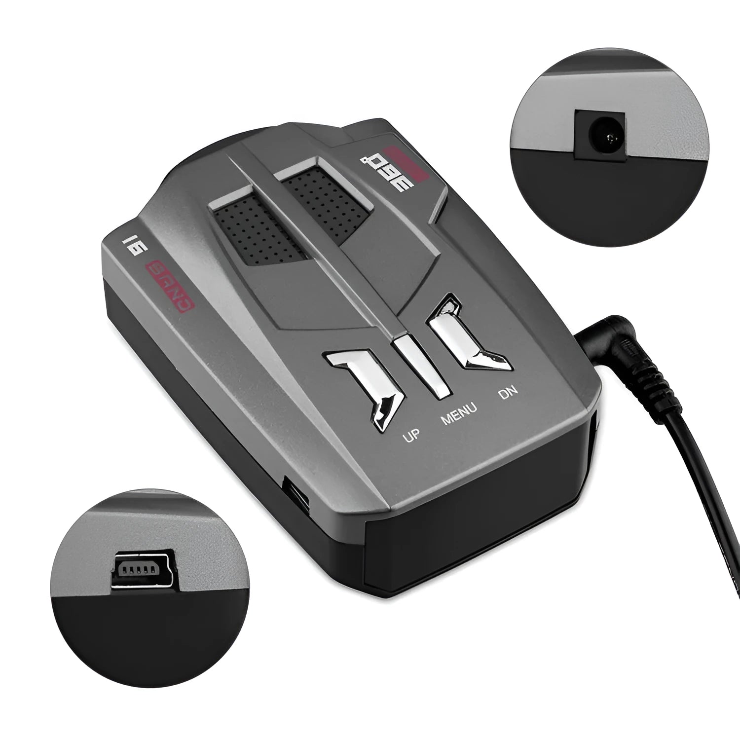 Radar speedometer with digital tube LED display and USB 2.0 interface for security systems