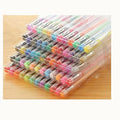 100 colour gel pen set with plastic barrels, 15cm long with 0.5-1mm tip options for watercolour effects