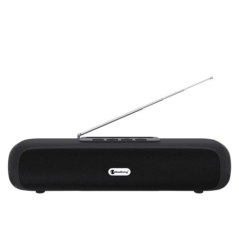 Desktop wireless speaker with long strip subwoofer design in multiple colour options