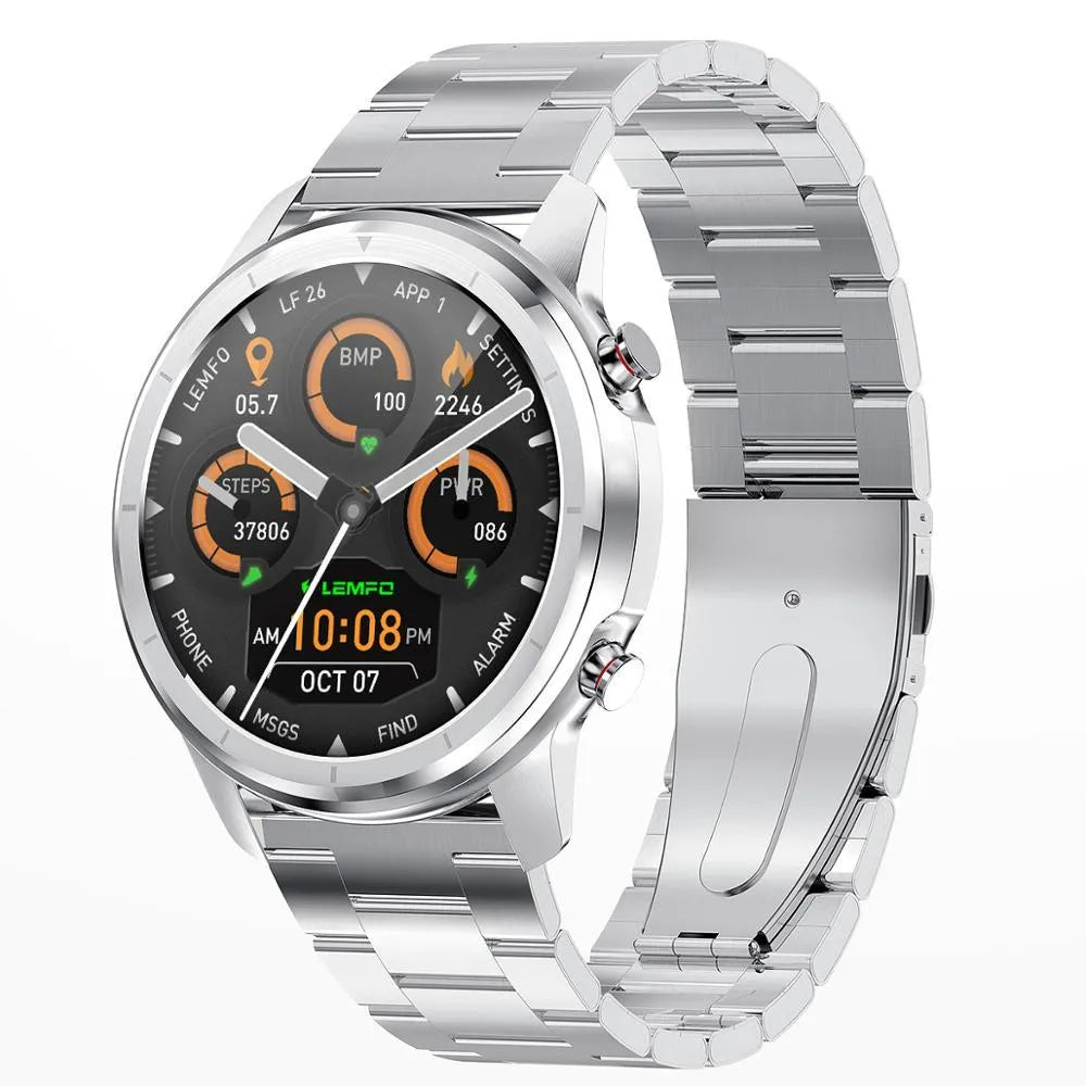 LEMFO LF26 smart fitness bracelet with 1.3-inch touch screen shown in Black colour