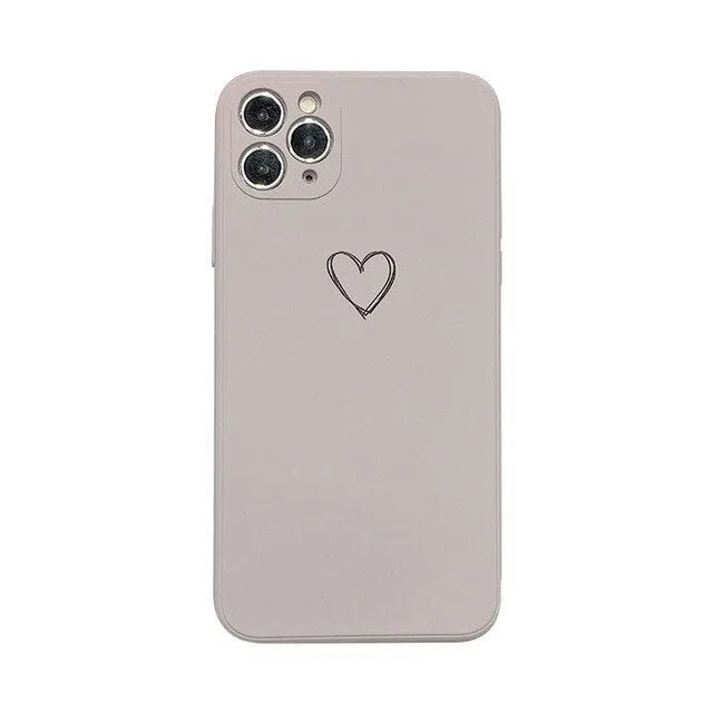 Slim TPU silicone mobile phone case for Apple iPhone in a solid colour, shown from the back.