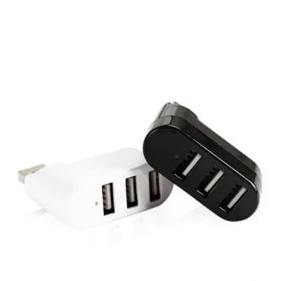 USB 2.0 expansion hub with multiple ports in black colour option