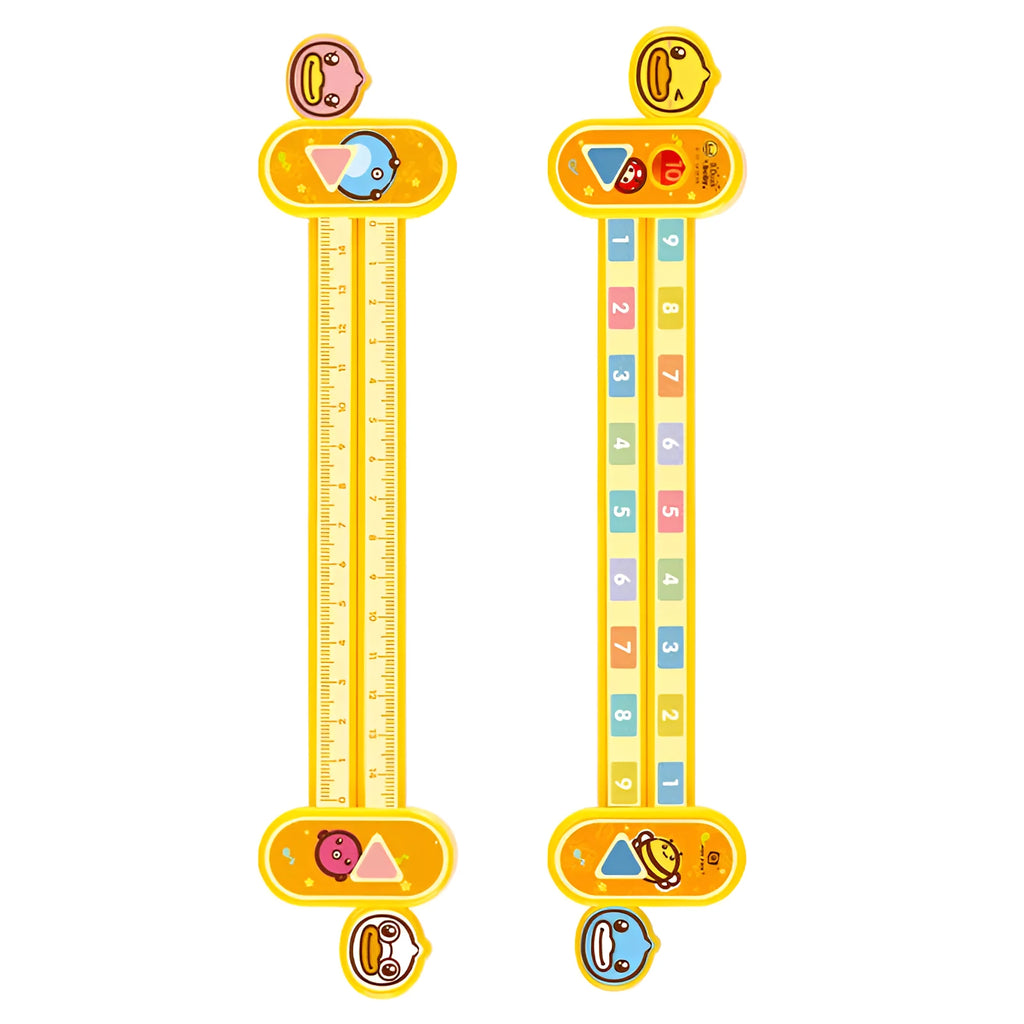 Yellow plastic digital decomposition ruler for children's maths education