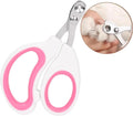 Blue cat nail clippers with circular safety hole and cushioned non-slip handle.