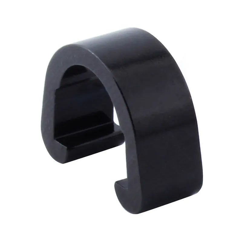 Aluminium alloy C-shaped buckle in eight colours, showing 10.2mm by 13mm size.